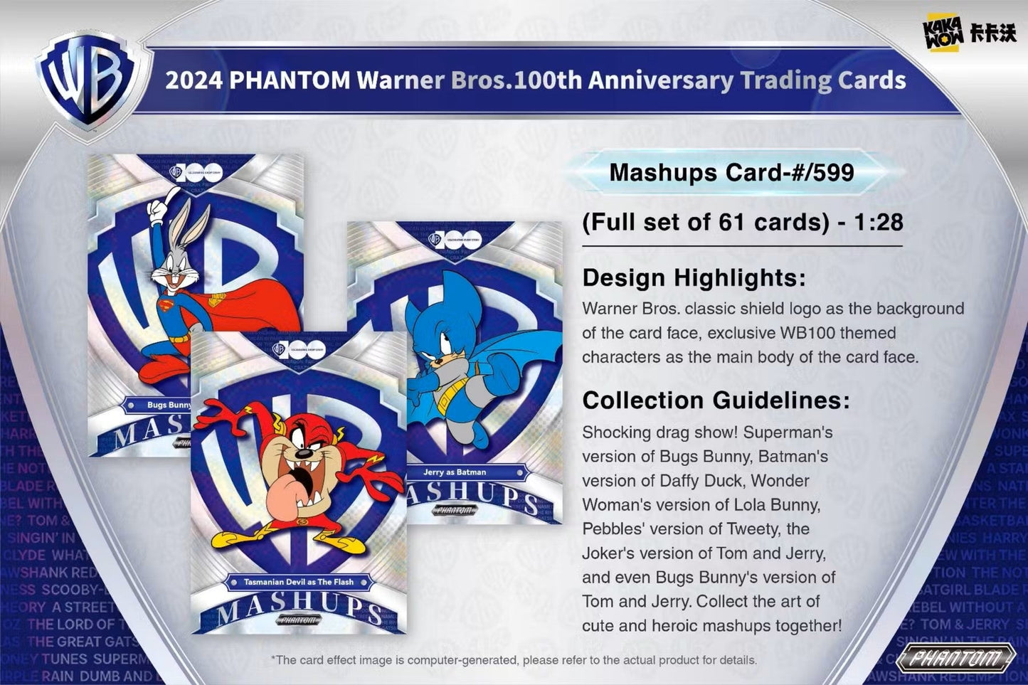 2024 Kakawow Warner Brothers Phantom 100th Anniversary Trading Cards Hobby Box - Columbia Hobby - Sports Card Boxes - Toploaders - Card Savers