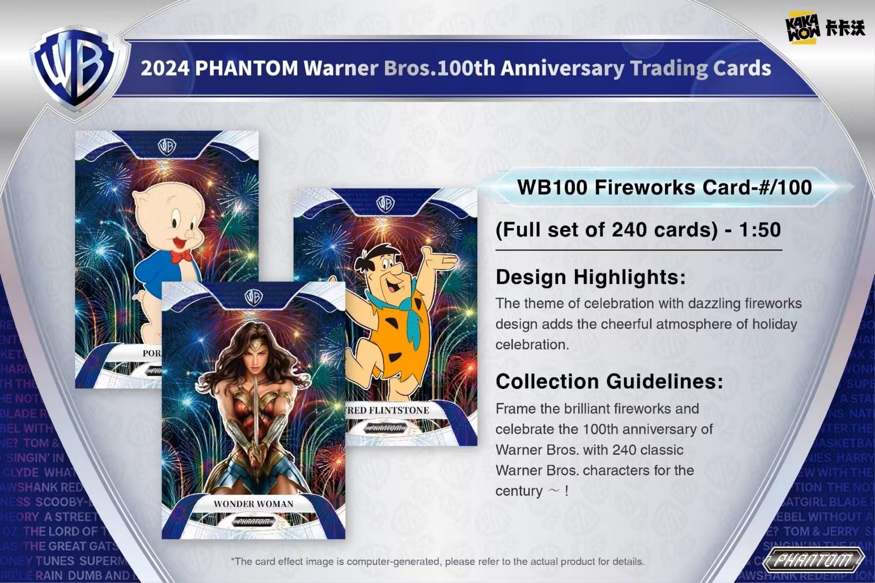 2024 Kakawow Warner Brothers Phantom 100th Anniversary Trading Cards Hobby Box - Columbia Hobby - Sports Card Boxes - Toploaders - Card Savers