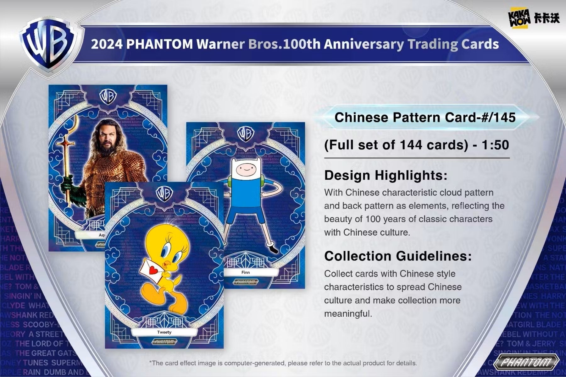 2024 Kakawow Warner Brothers Phantom 100th Anniversary Trading Cards Hobby Box - Columbia Hobby - Sports Card Boxes - Toploaders - Card Savers