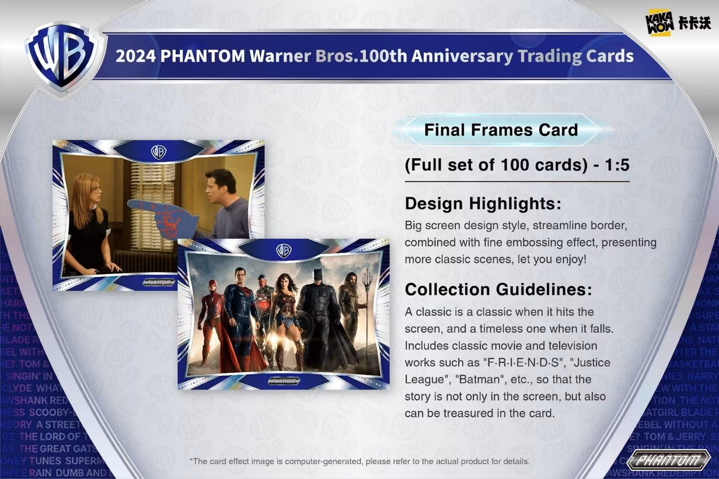 2024 Kakawow Warner Brothers Phantom 100th Anniversary Trading Cards Hobby Box - Columbia Hobby - Sports Card Boxes - Toploaders - Card Savers
