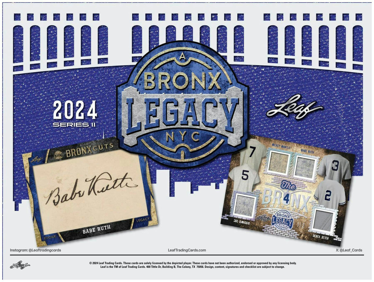 2024 Leaf A Bronx Legacy NYC Series 2 Baseball Hobby Box - Columbia Hobby - Sports Card Boxes - Toploaders - Card Savers
