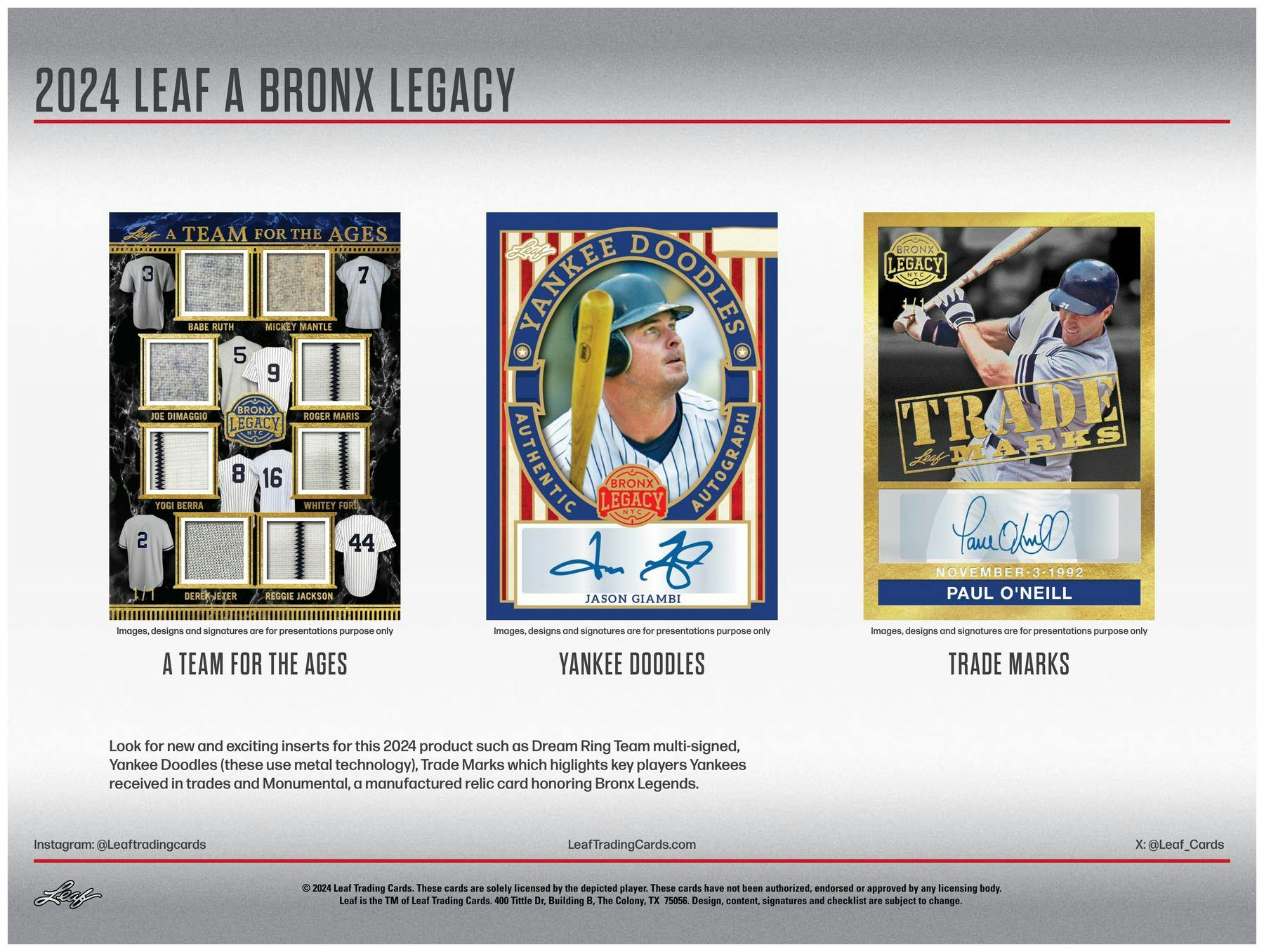 2024 Leaf A Bronx Legacy NYC Series 2 Baseball Hobby Box - Columbia Hobby - Sports Card Boxes - Toploaders - Card Savers