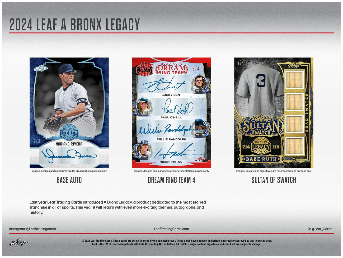 2024 Leaf A Bronx Legacy NYC Series 2 Baseball Hobby Box - Columbia Hobby - Sports Card Boxes - Toploaders - Card Savers