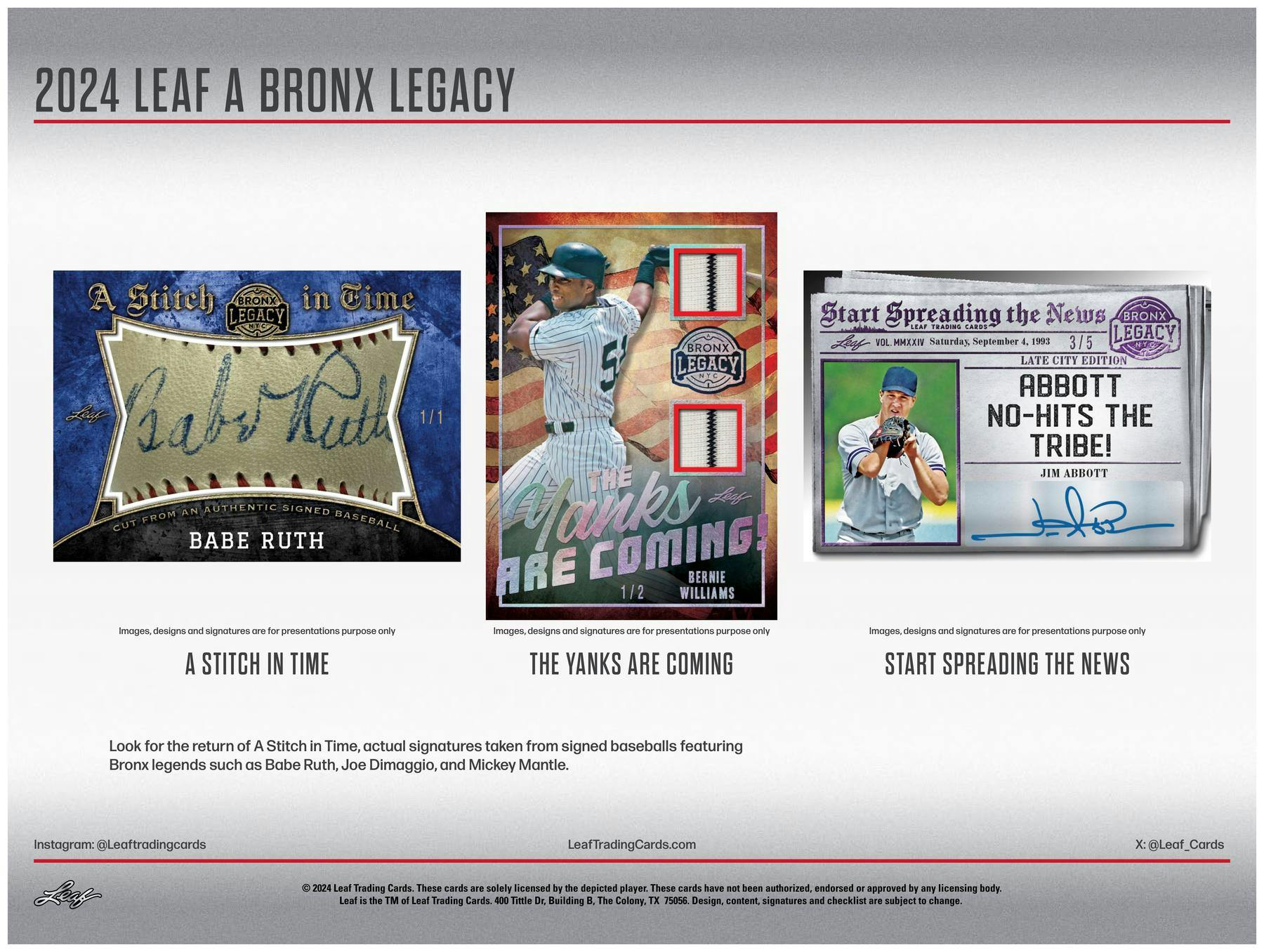 2024 Leaf A Bronx Legacy NYC Series 2 Baseball Hobby Box - Columbia Hobby - Sports Card Boxes - Toploaders - Card Savers