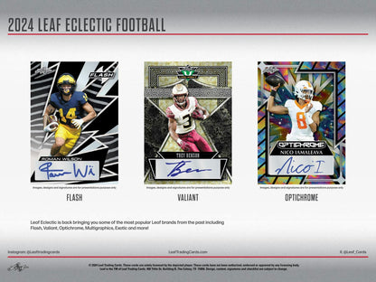 2024 Leaf Eclectic Football Jumbo Box - Columbia Hobby - Sports Card Boxes - Toploaders - Card Savers
