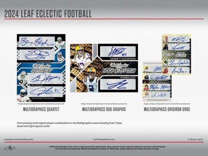 2024 Leaf Eclectic Football Jumbo Box - Columbia Hobby - Sports Card Boxes - Toploaders - Card Savers