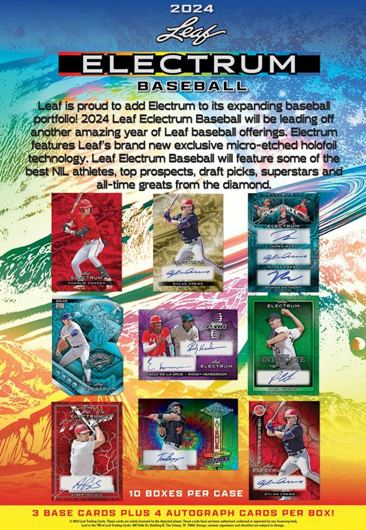 2024 Leaf Electrum Baseball Hobby Box - Columbia Hobby - Sports Card Boxes - Toploaders - Card Savers