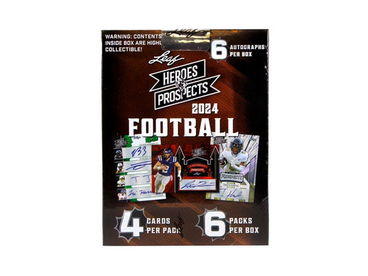 2024 Leaf Heroes & Prospects Football Hobby Box - Columbia Hobby - Sports Card Boxes - Toploaders - Card Savers