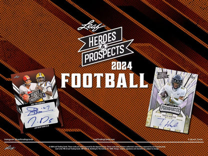 2024 Leaf Heroes & Prospects Football Hobby Box - Columbia Hobby - Sports Card Boxes - Toploaders - Card Savers
