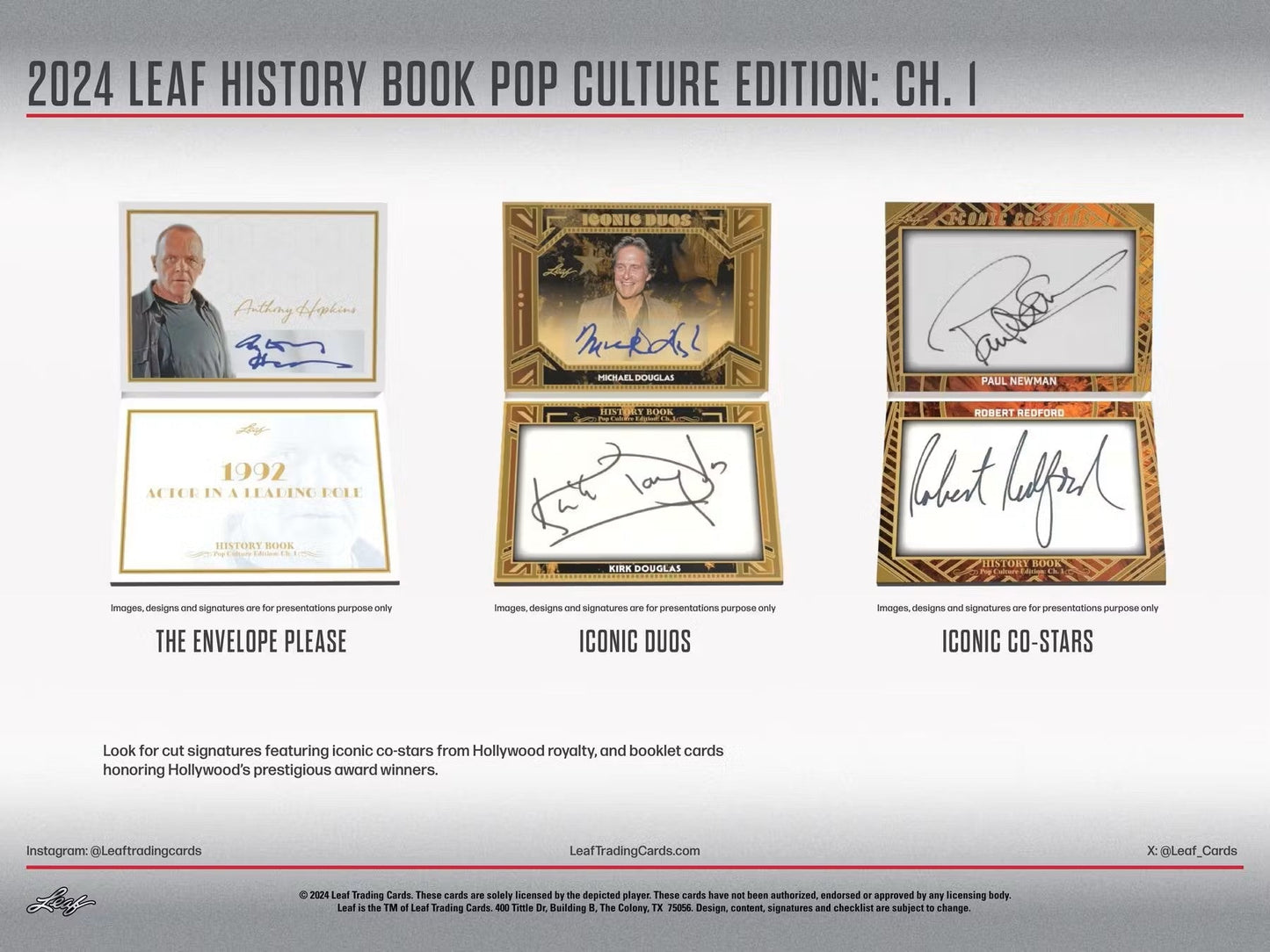 2024 Leaf History Book Pop Culture Edition Chapter 1 Hobby Box - Columbia Hobby - Sports Card Boxes - Toploaders - Card Savers