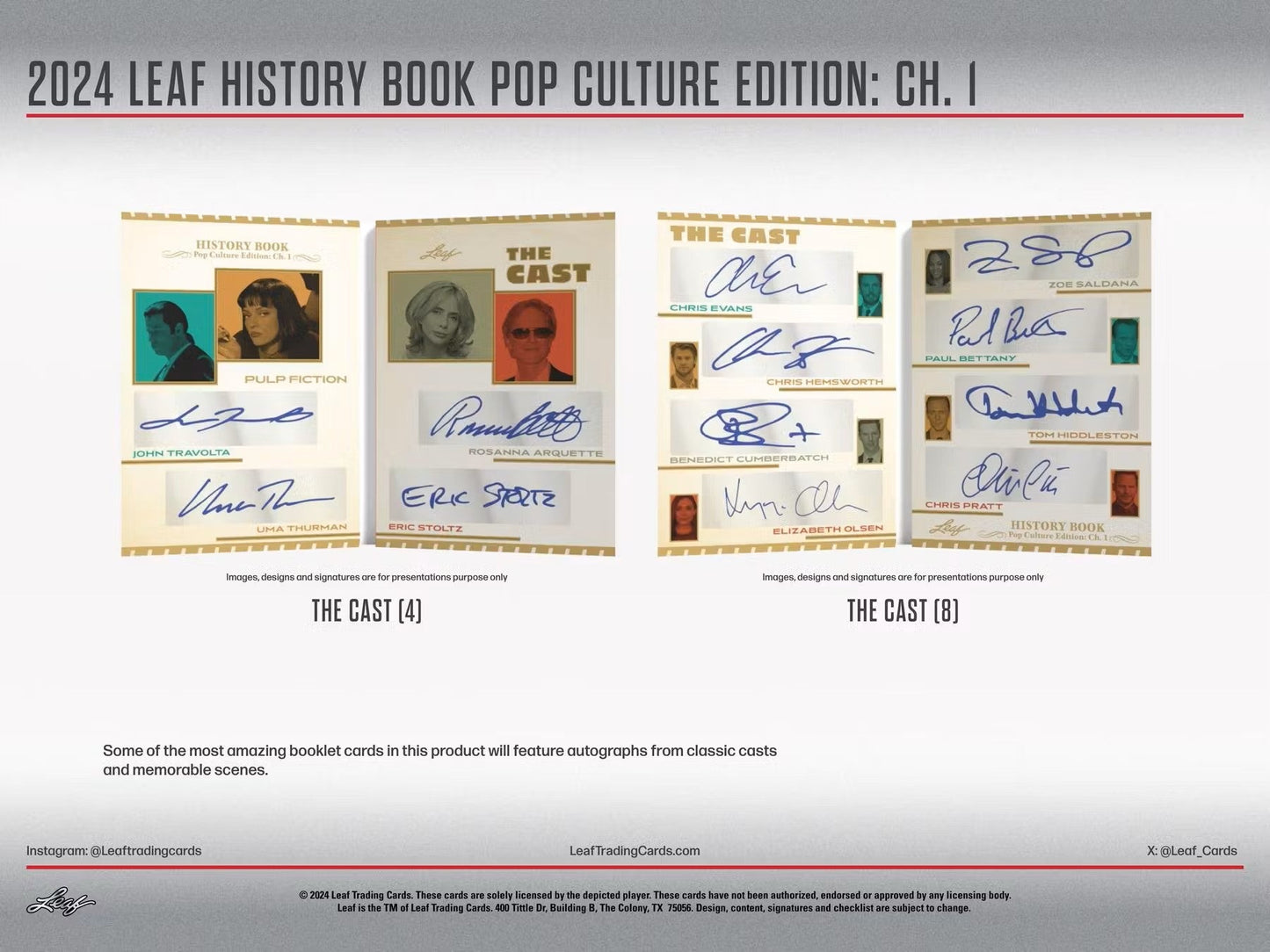 2024 Leaf History Book Pop Culture Edition Chapter 1 Hobby Box - Columbia Hobby - Sports Card Boxes - Toploaders - Card Savers