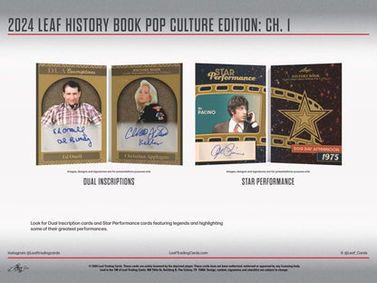 2024 Leaf History Book Pop Culture Edition Chapter 1 Hobby Box - Columbia Hobby - Sports Card Boxes - Toploaders - Card Savers