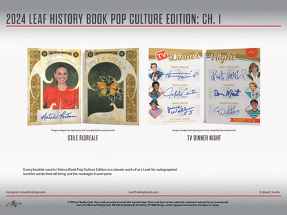 2024 Leaf History Book Pop Culture Edition Chapter 1 Hobby Box - Columbia Hobby - Sports Card Boxes - Toploaders - Card Savers