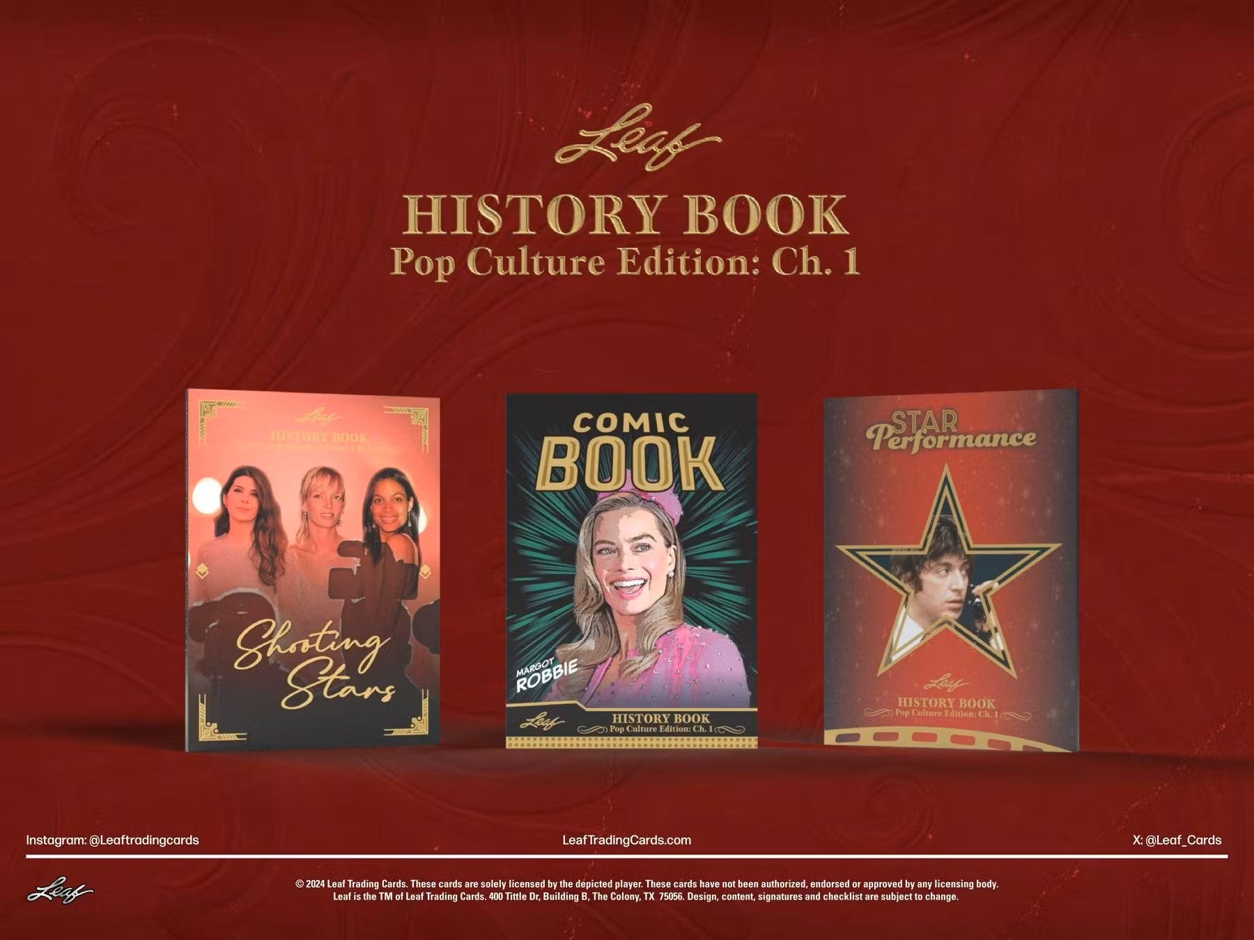 2024 Leaf History Book Pop Culture Edition Chapter 1 Hobby Box - Columbia Hobby - Sports Card Boxes - Toploaders - Card Savers