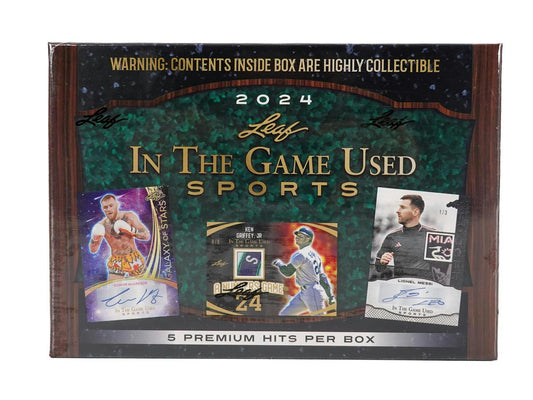2024 Leaf In the Game Used Sports Hobby Box - Columbia Hobby - Sports Card Boxes - Toploaders - Card Savers