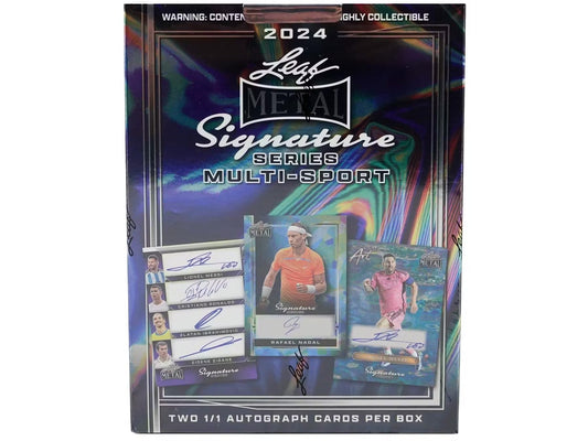 2024 Leaf Metal Signature Series Multisport Hobby Box - Columbia Hobby - Sports Card Boxes - Toploaders - Card Savers