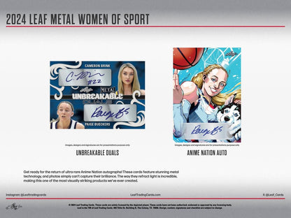 2024 Leaf Metal Women of Sport Box - Columbia Hobby - Sports Card Boxes - Toploaders - Card Savers