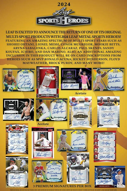 2024 Leaf Sports Heros Metal - Columbia Hobby - Sports Card Boxes - Toploaders - Card Savers