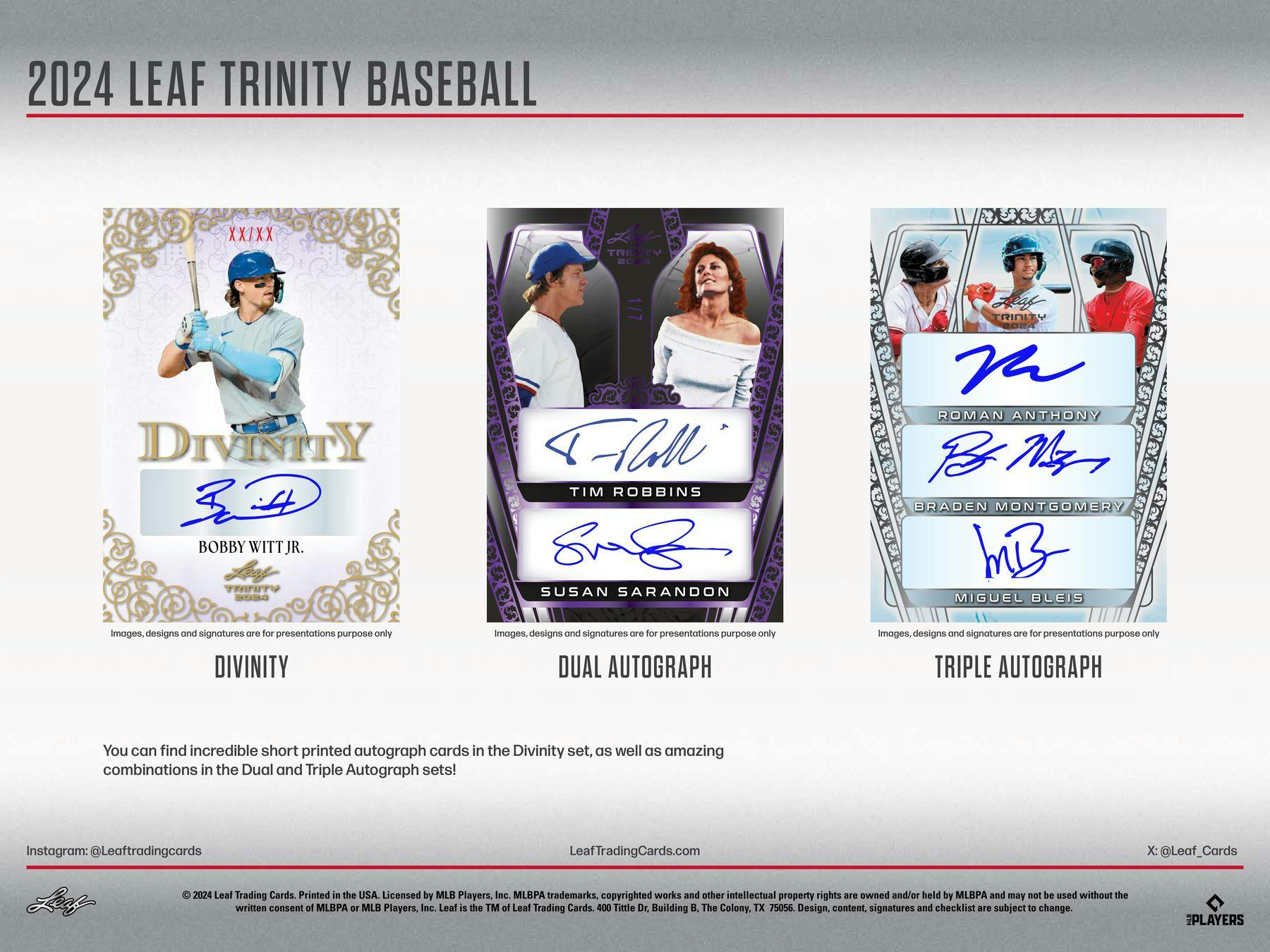 2024 Leaf Trinity Baseball Hobby Box | Columbia Sports Cards - Columbia Hobby - Sports Card Boxes - Toploaders - Card Savers