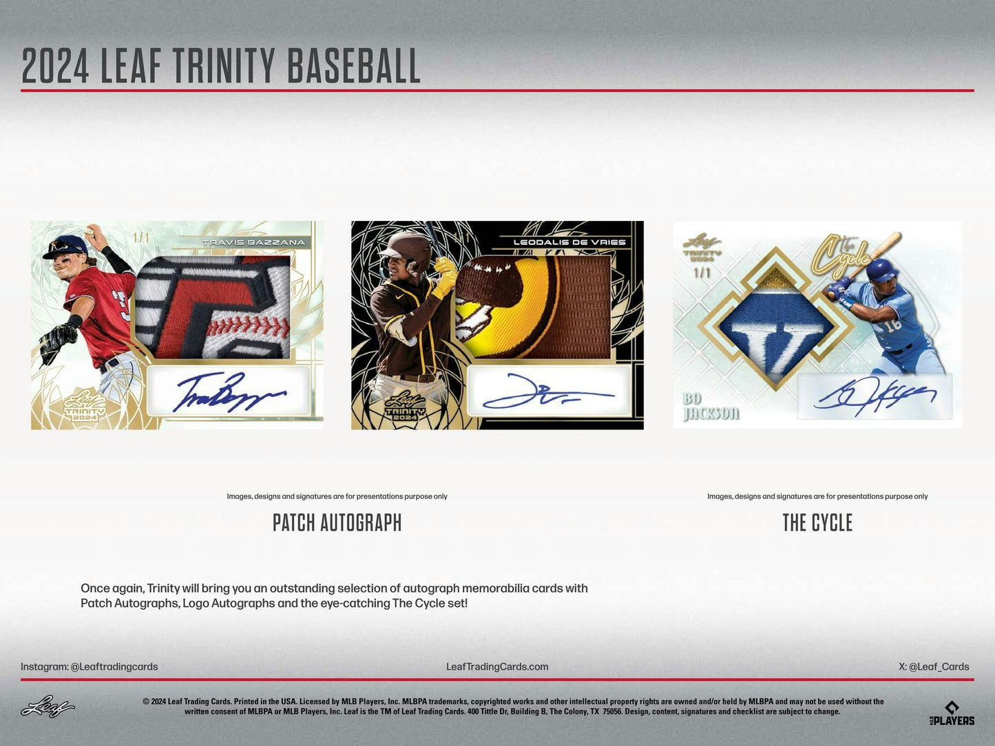2024 Leaf Trinity Baseball Hobby Box | Columbia Sports Cards - Columbia Hobby - Sports Card Boxes - Toploaders - Card Savers
