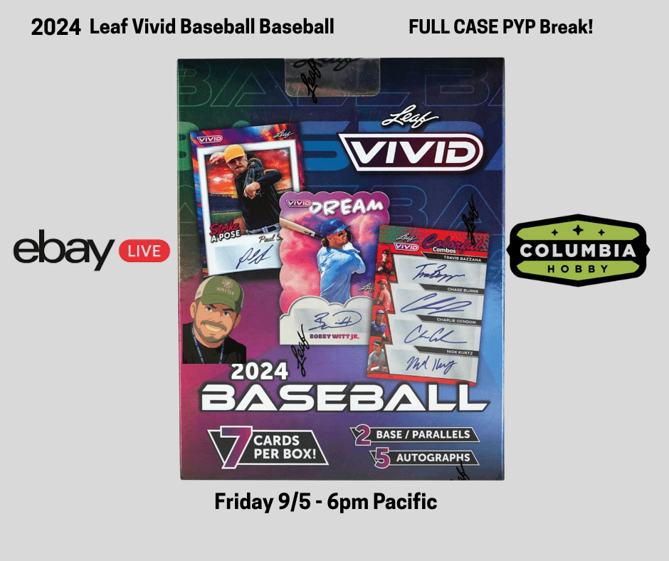 2024 Leaf Vivid Baseball Hobby Box - Columbia Hobby - Sports Card Boxes - Toploaders - Card Savers