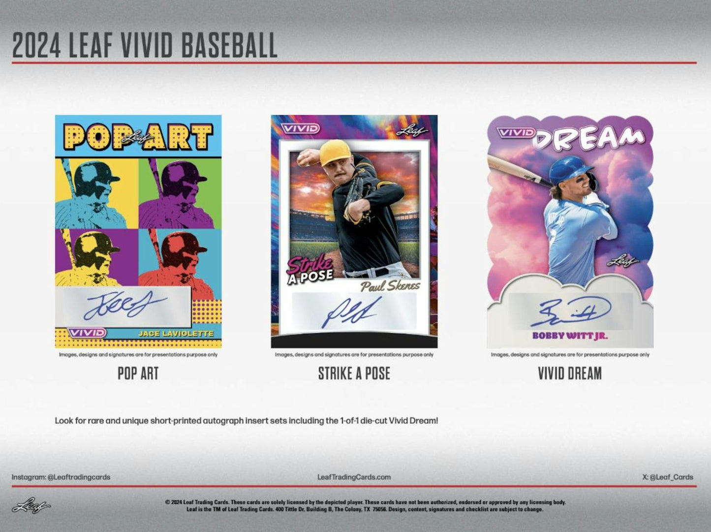2024 Leaf Vivid Baseball Hobby Box - Columbia Hobby - Sports Card Boxes - Toploaders - Card Savers