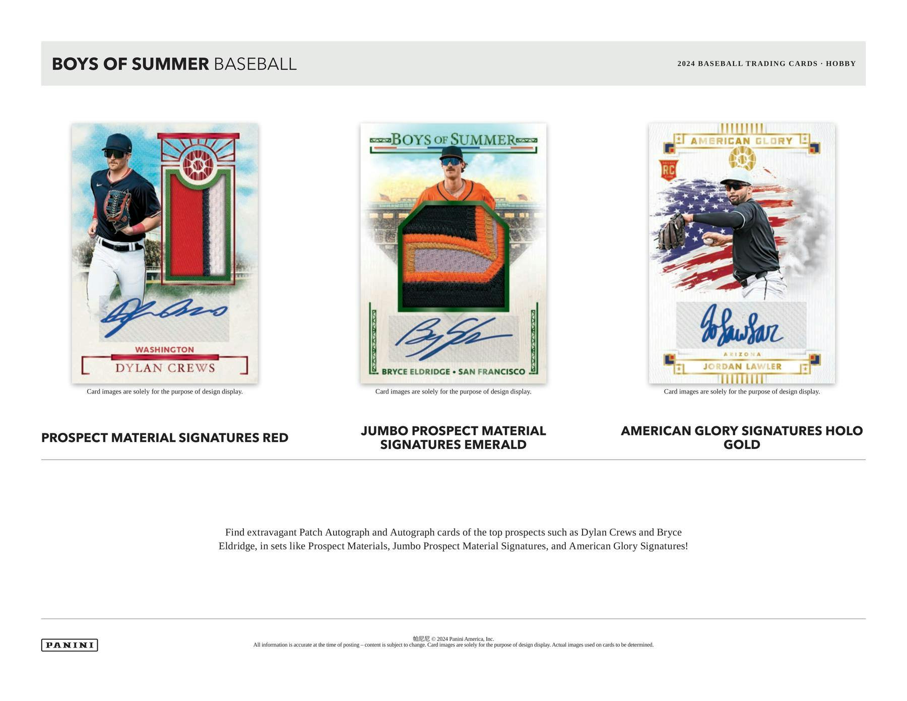 2024 Panini Boys of Summer Baseball Hobby Box - Columbia Hobby - Sports Card Boxes - Toploaders - Card Savers