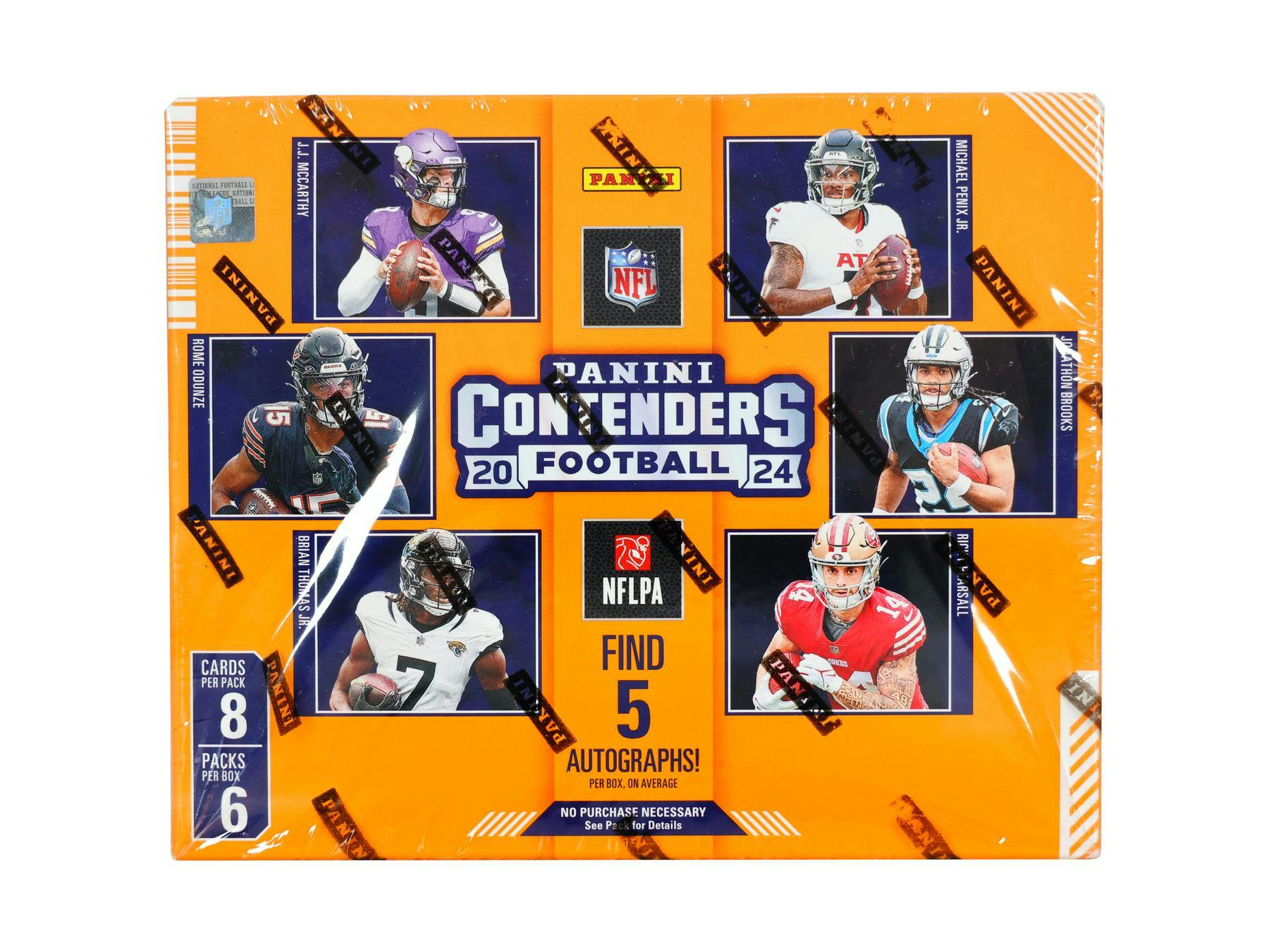 2024 Panini Contenders Football Hobby Box front

Rookie Ticket on-card autograph NFL trading card

Panini Contenders Football sealed hobby box 2024
