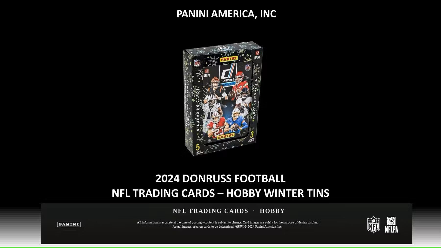 2024 Panini Donruss Football Winter Holiday Tin - Columbia Hobby - Sports Card Boxes - Toploaders - Card Savers