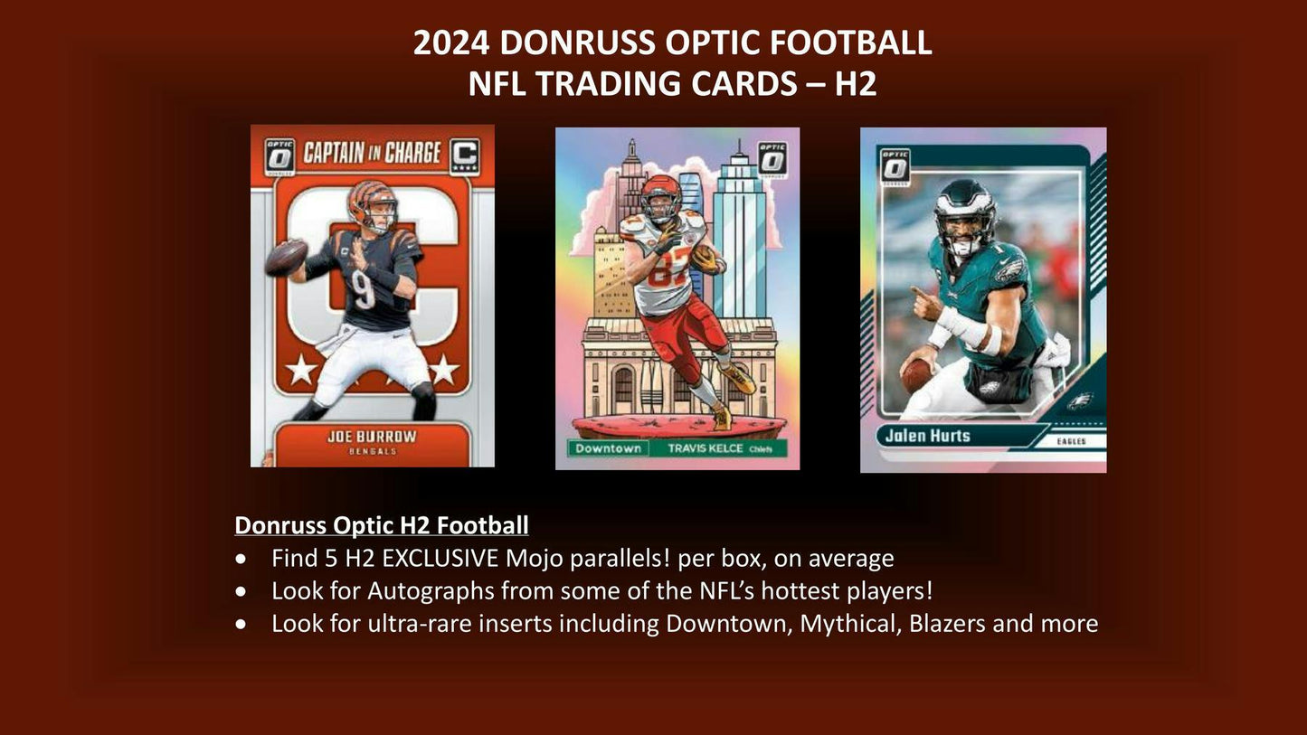 2024 Panini Donruss Optic Football H2 Box - Columbia Hobby - Sports Card Boxes - Toploaders - Card Savers