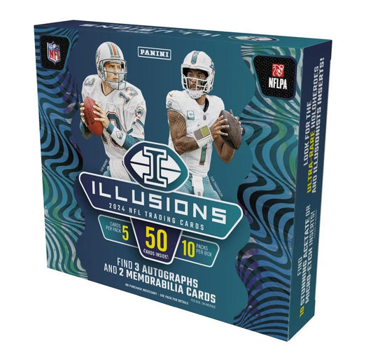2024 Panini Illusions Football Hobby - Columbia Hobby - Sports Card Boxes - Toploaders - Card Savers