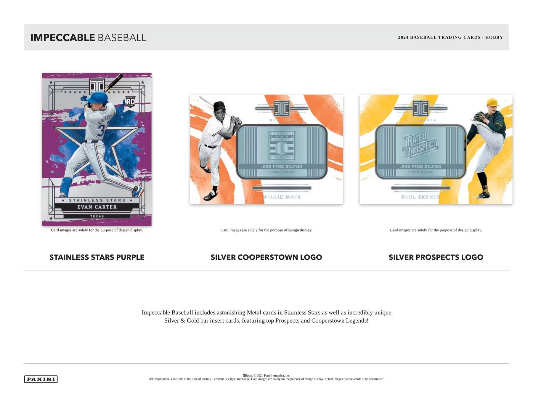 2024 Panini Impeccable Baseball Hobby Box - Columbia Hobby - Sports Card Boxes - Toploaders - Card Savers