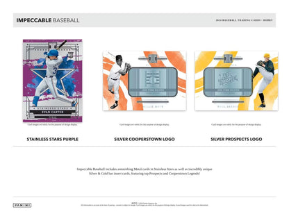 2024 Panini Impeccable Baseball Hobby Box - Columbia Hobby - Sports Card Boxes - Toploaders - Card Savers
