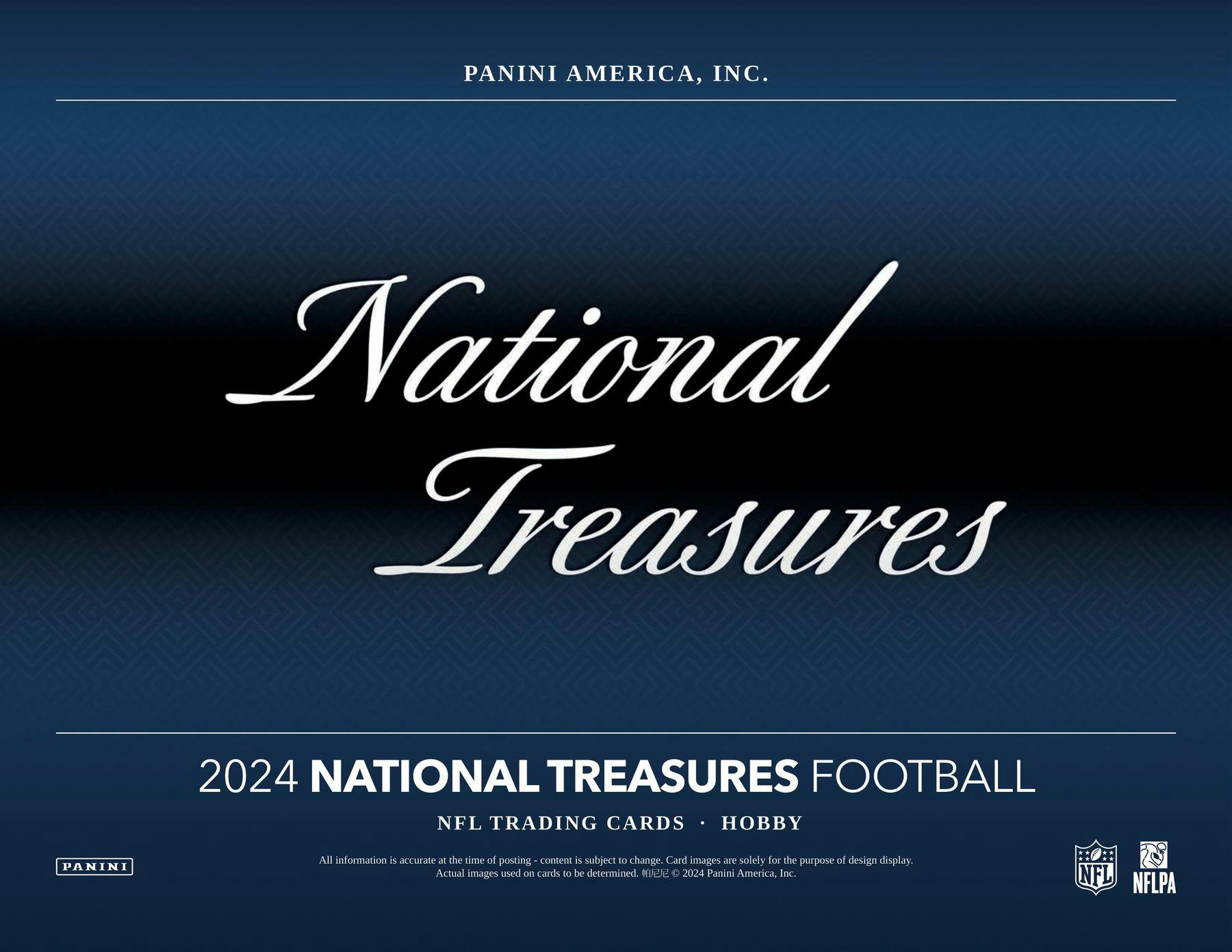 2024 Panini National Treasures Football Hobby Box | Columbia Sports Cards - Columbia Hobby - Sports Card Boxes - Toploaders - Card Savers