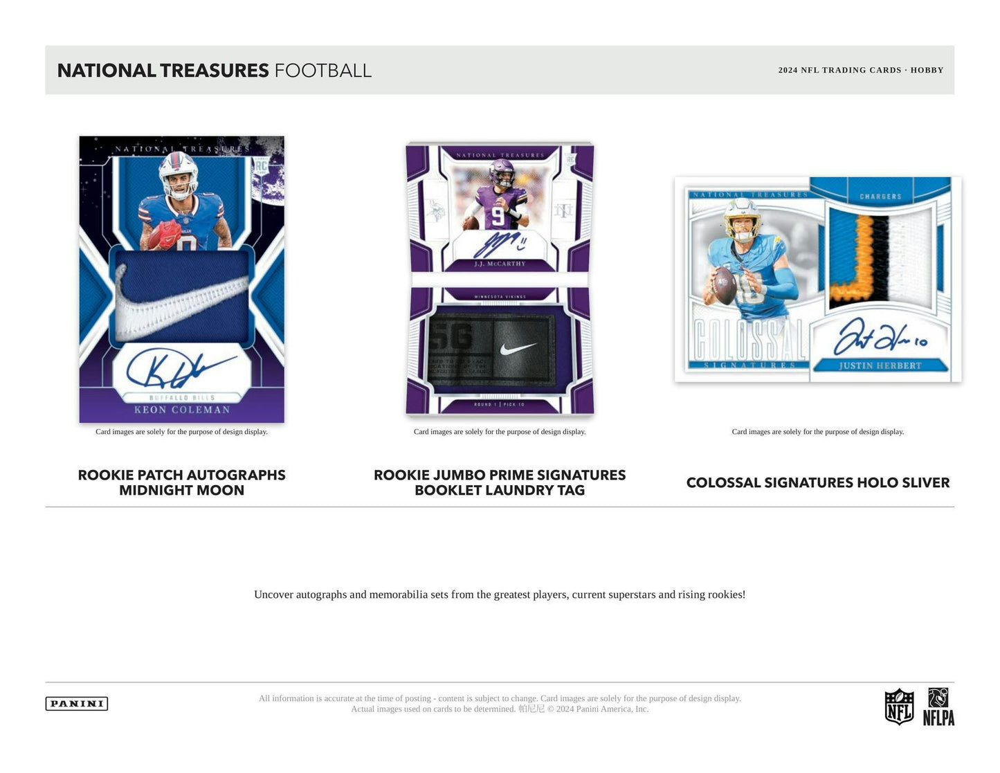 2024 Panini National Treasures Football Hobby Box | Columbia Sports Cards - Columbia Hobby - Sports Card Boxes - Toploaders - Card Savers