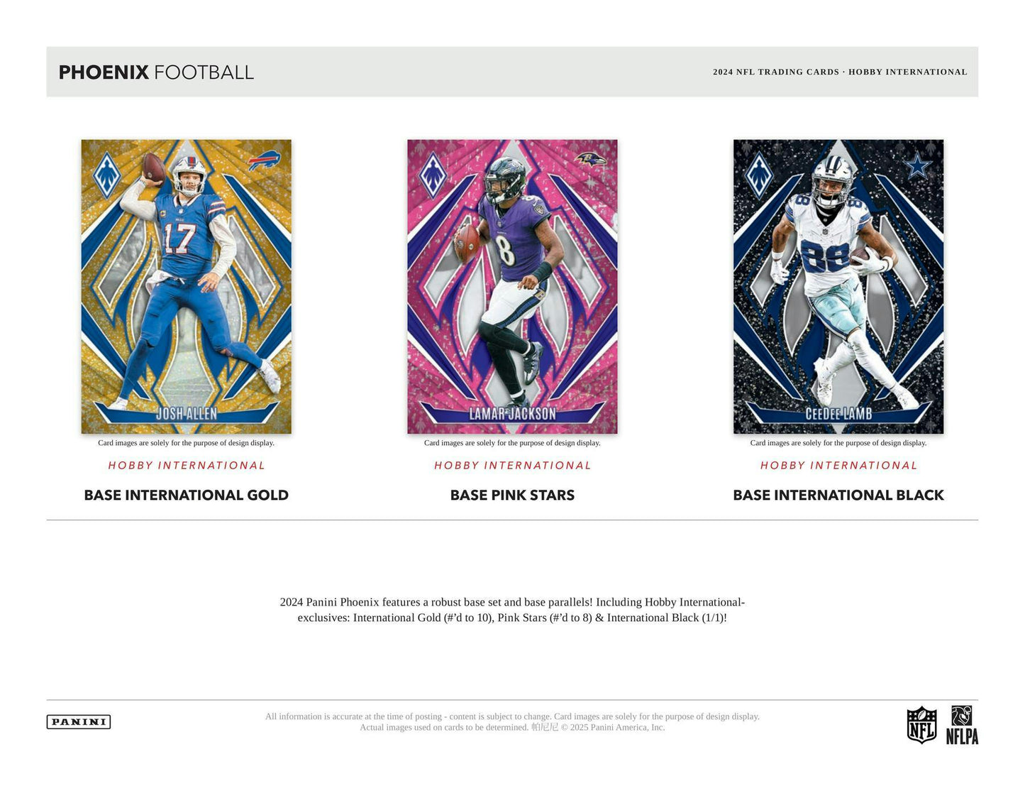 2024 Panini Phoenix Football Hobby International Mega Box – Columbia Sports Cards - Columbia Hobby - Sports Card Boxes - Toploaders - Card Savers