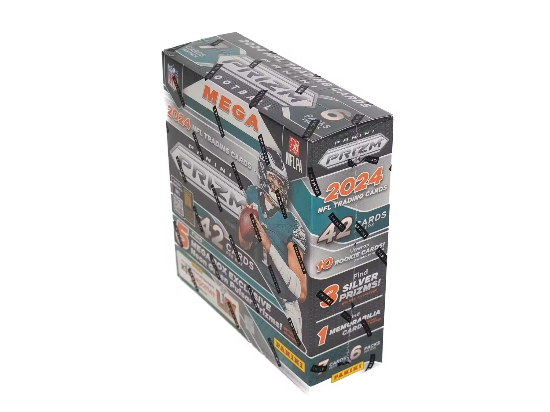 2024 Panini Prizm Football Mega Box (Neon Green Pulsar Prizms) - Columbia Hobby - Sports Card Boxes - Toploaders - Card Savers