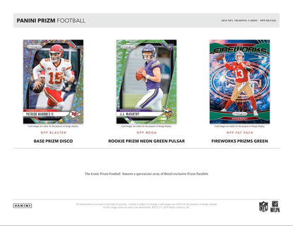 2024 Panini Prizm Football Mega Box (Neon Green Pulsar Prizms) - Columbia Hobby - Sports Card Boxes - Toploaders - Card Savers