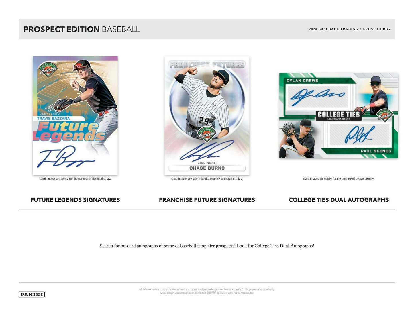 2024 Panini Prospect Edition Baseball Hobby Box - Columbia Hobby - Sports Card Boxes - Toploaders - Card Savers