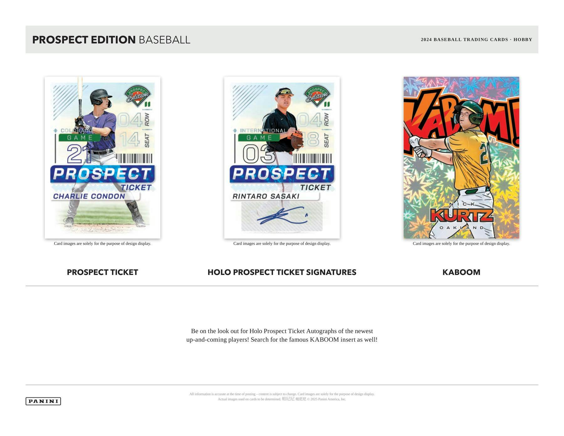 2024 Panini Prospect Edition Baseball Hobby Box - Columbia Hobby - Sports Card Boxes - Toploaders - Card Savers