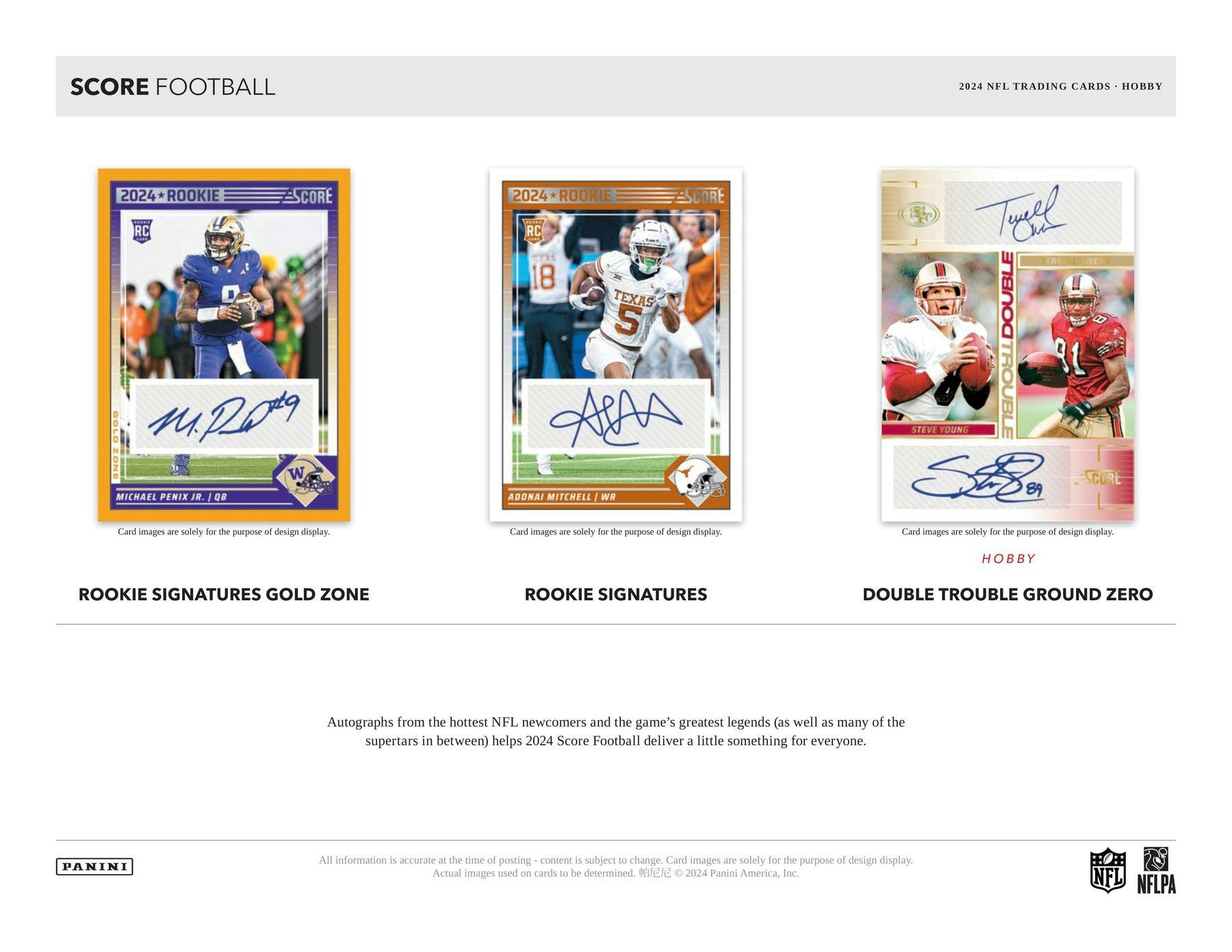2024 Panini Score Football Hobby Box - Columbia Hobby - Sports Card Boxes - Toploaders - Card Savers