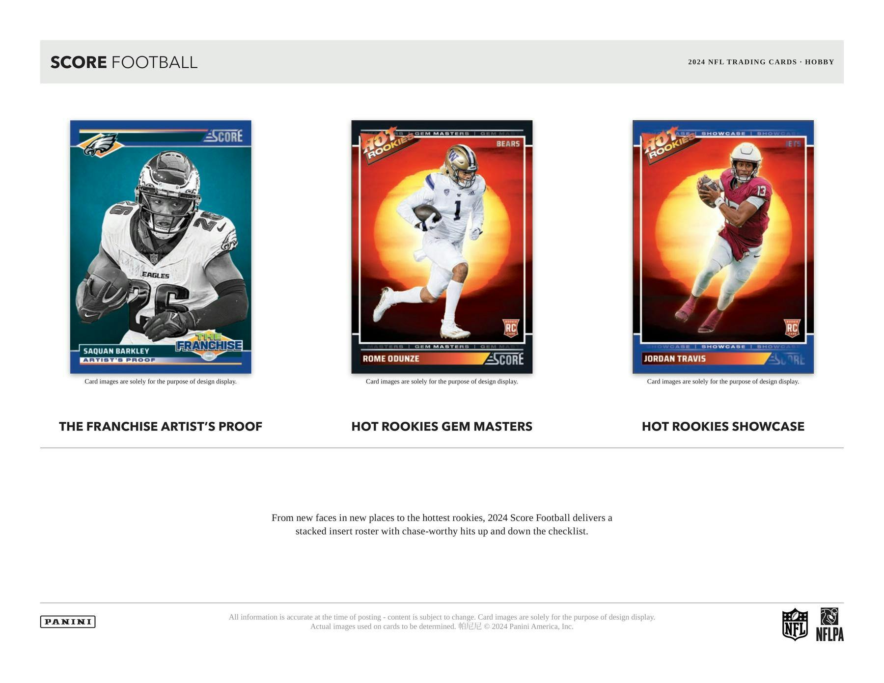 2024 Panini Score Football Hobby Box - Columbia Hobby - Sports Card Boxes - Toploaders - Card Savers