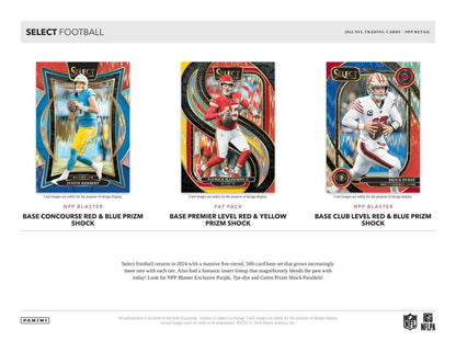 2024 Panini Select Football 6 - Pack Blaster Box (Red & Blue Prizms!) - Columbia Hobby - Sports Card Boxes - Toploaders - Card Savers