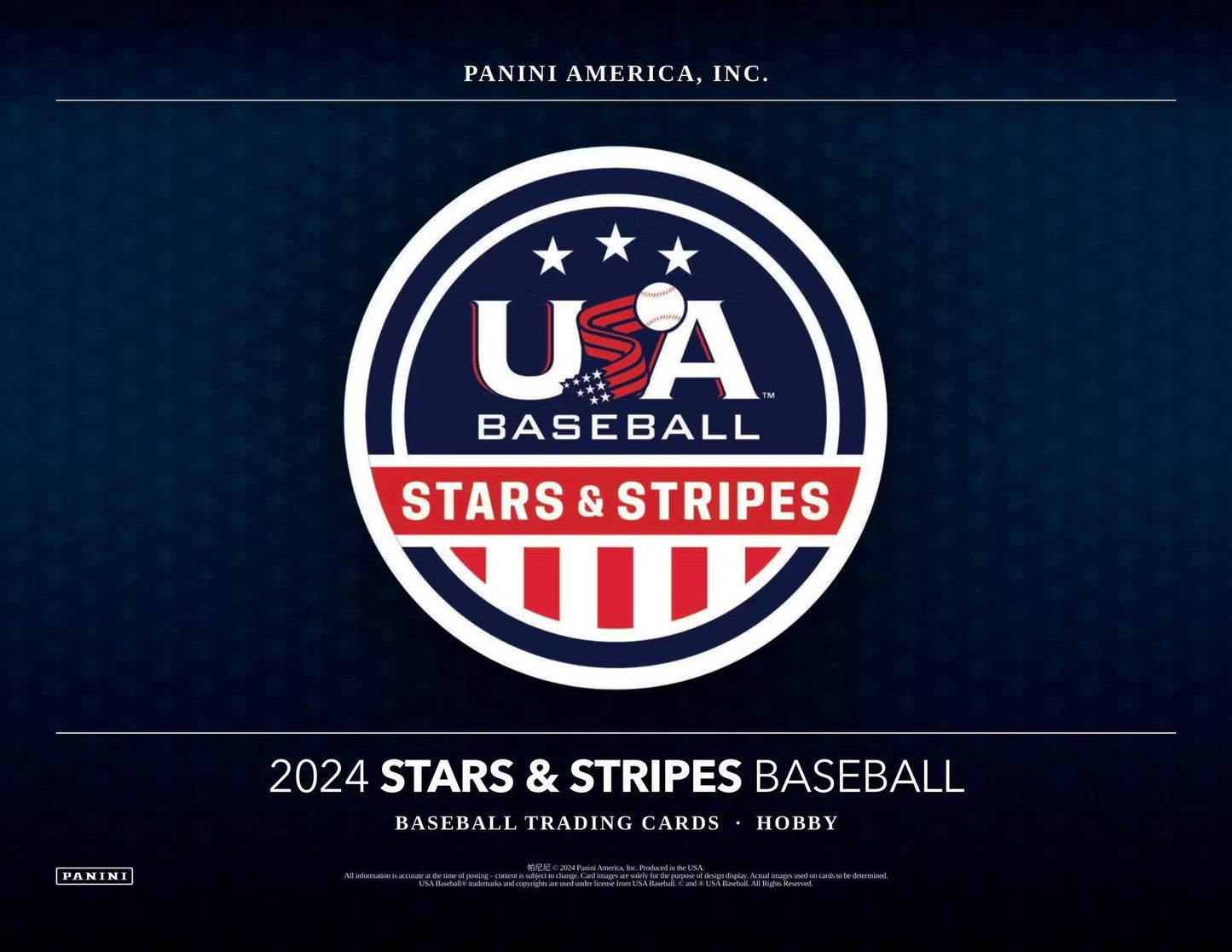 2024 Panini USA Stars & Stripes Baseball Hobby Box - Columbia Hobby - Sports Card Boxes - Toploaders - Card Savers