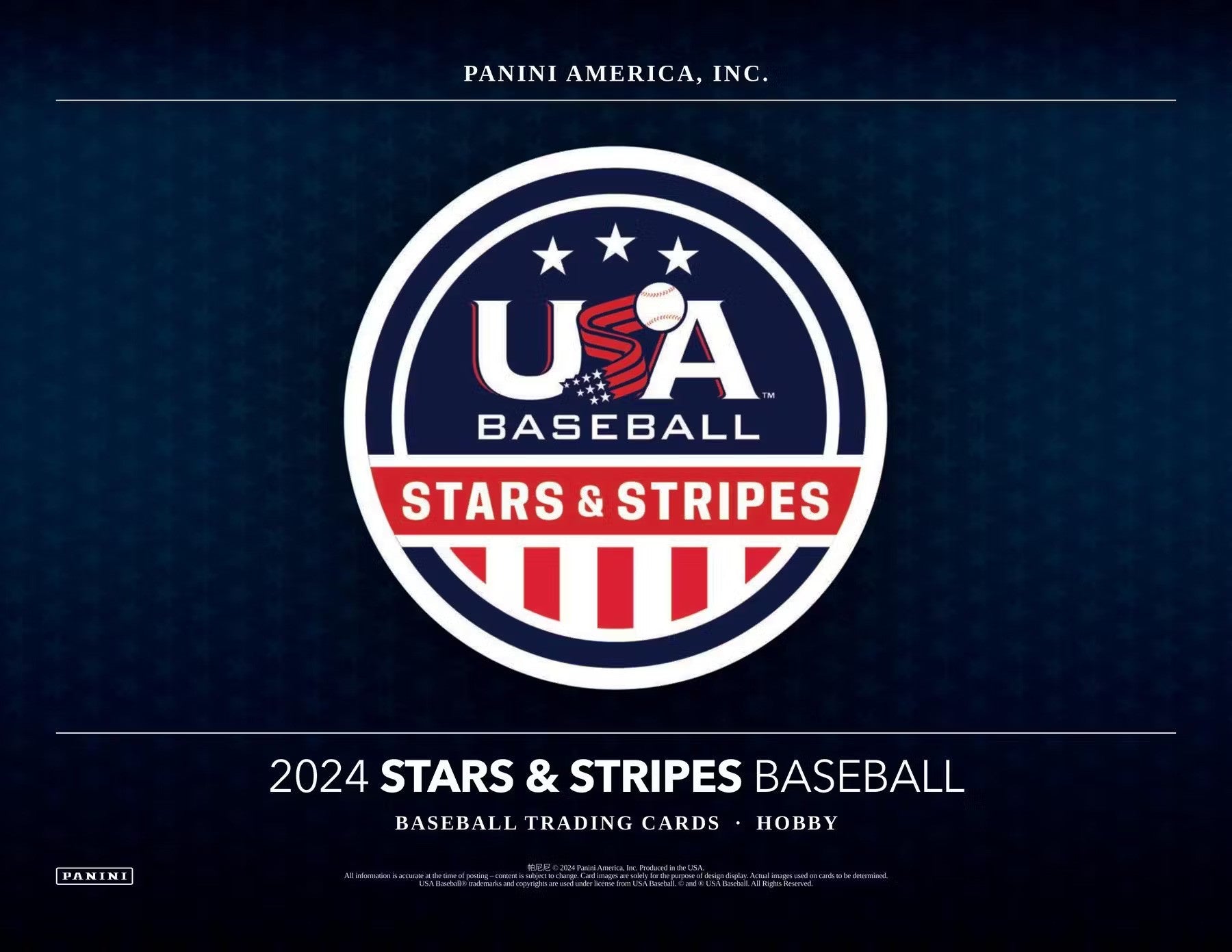 2024 Panini USA Stars & Stripes Baseball Hobby Box - Columbia Hobby - Sports Card Boxes - Toploaders - Card Savers