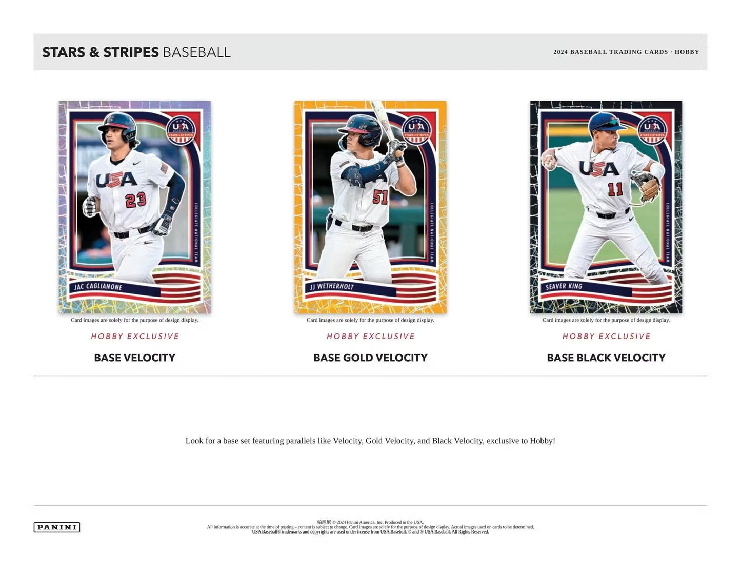 2024 Panini USA Stars & Stripes Baseball Hobby Box - Columbia Hobby - Sports Card Boxes - Toploaders - Card Savers