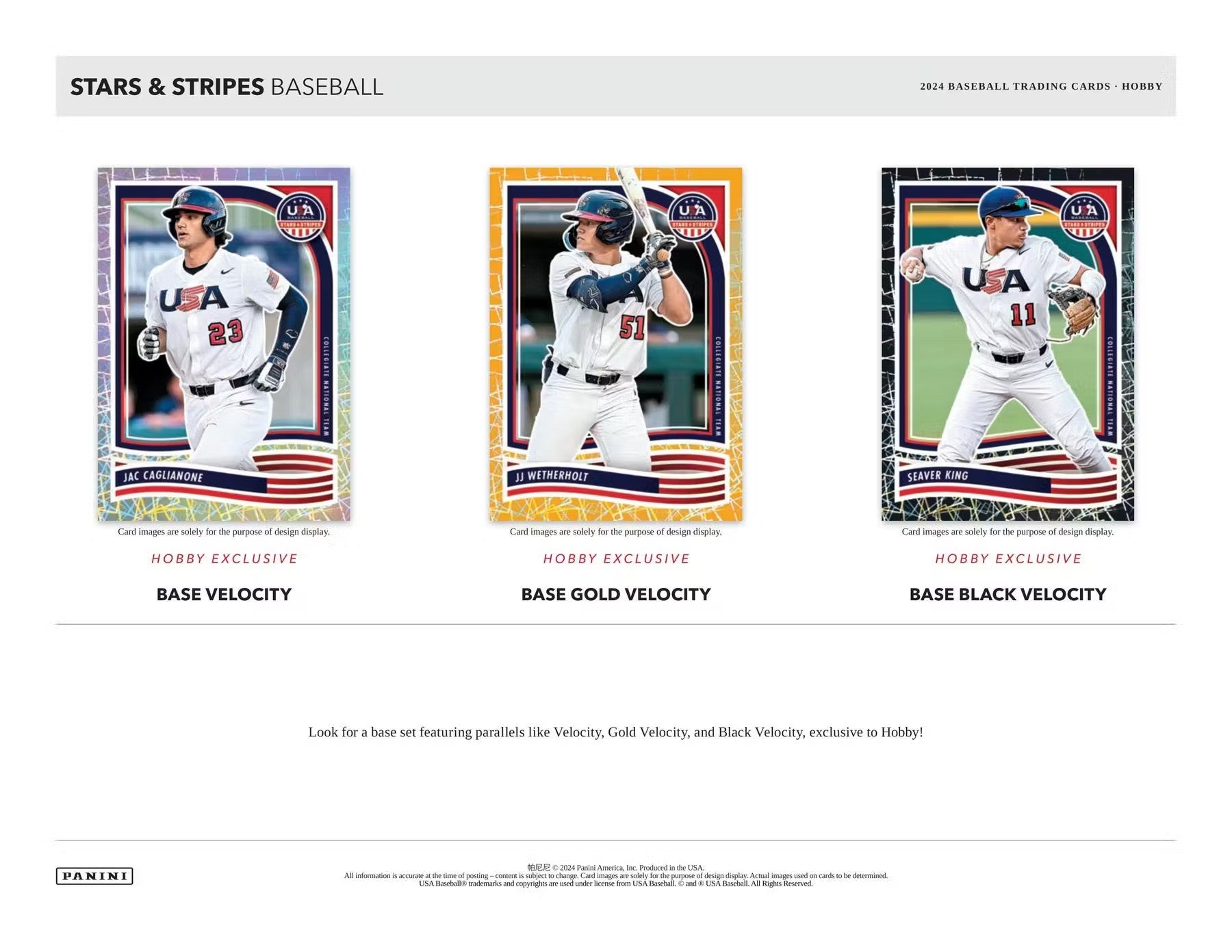 2024 Panini USA Stars & Stripes Baseball Hobby Box - Columbia Hobby - Sports Card Boxes - Toploaders - Card Savers