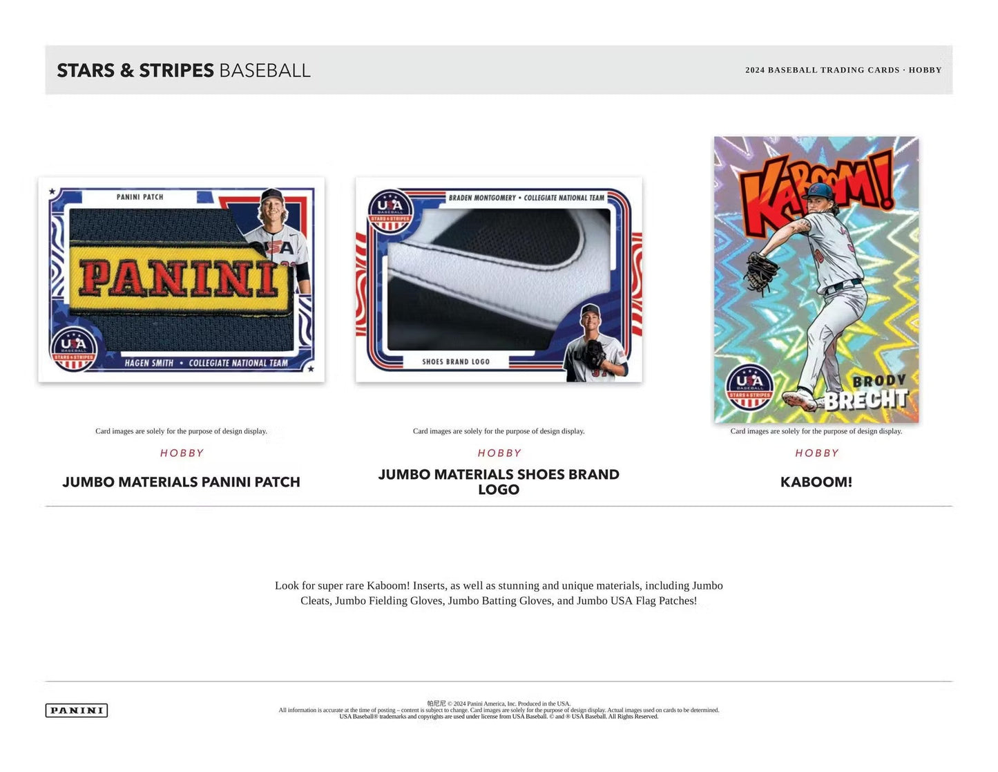 2024 Panini USA Stars & Stripes Baseball Hobby Box - Columbia Hobby - Sports Card Boxes - Toploaders - Card Savers