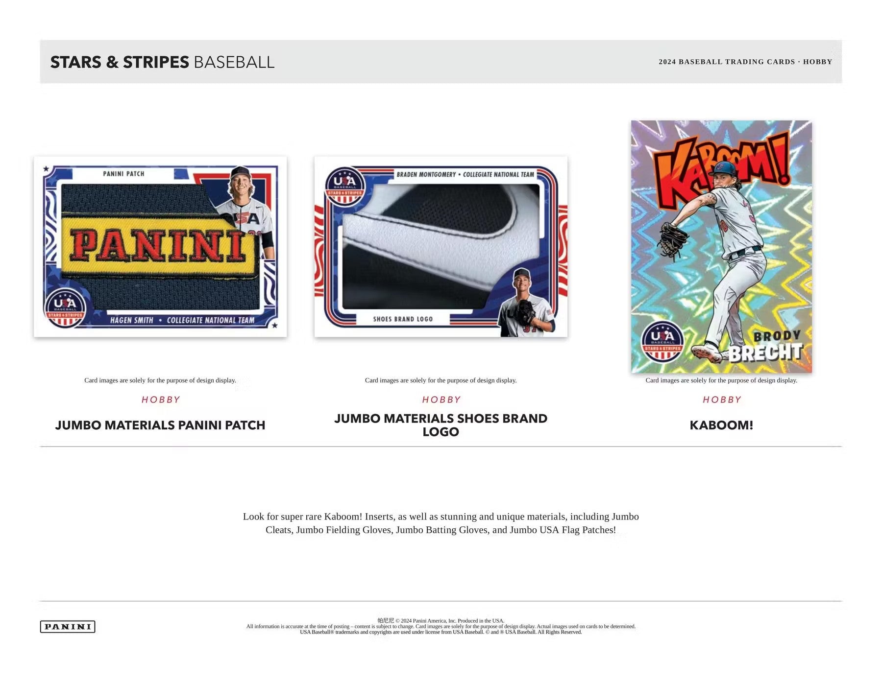2024 Panini USA Stars & Stripes Baseball Hobby Box - Columbia Hobby - Sports Card Boxes - Toploaders - Card Savers