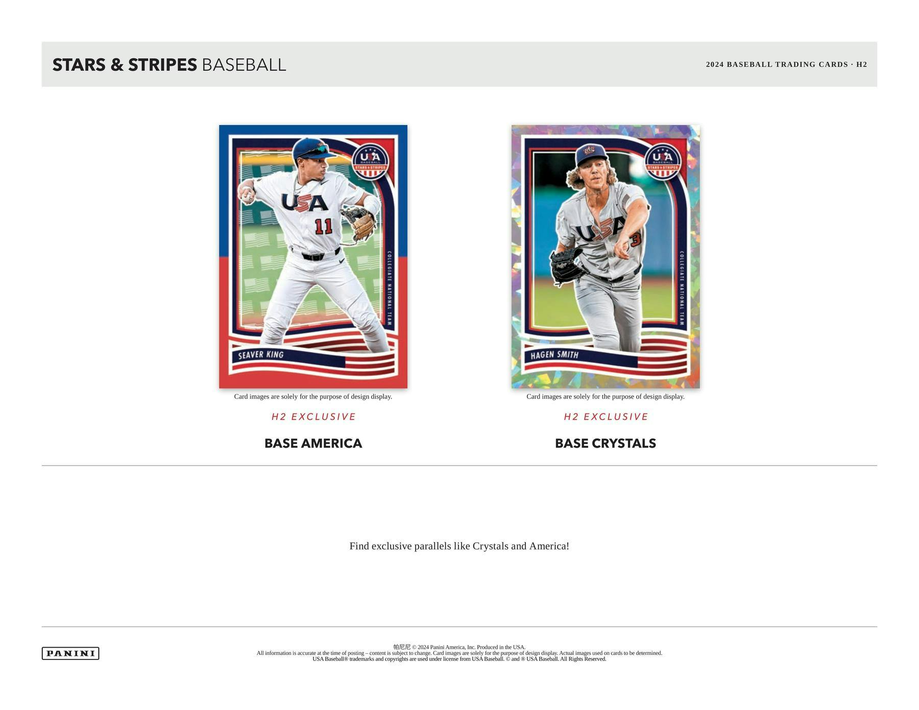 2024 Panini USA Stars & Stripes Baseball Hybrid H2 Box - Columbia Hobby - Sports Card Boxes - Toploaders - Card Savers
